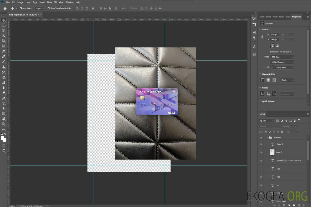 Photolook de la carte visa USA Cisjordanie Est , avant template Photolook de la carte visa USA Cisjordanie Est , avant template